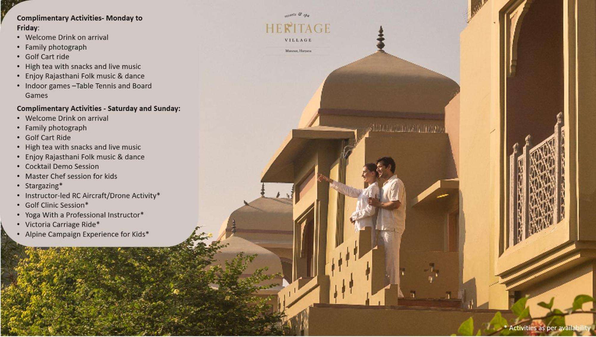 Heritage Village Resort&Spa Manesar-Gurgaon Exteriör bild